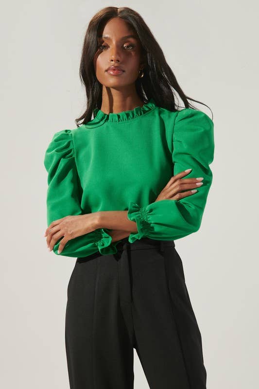 Marla Ruffle Puff Sleeve Top