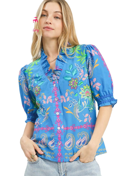 Botantical Paisley Top