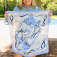 Edie Equestrian Print Scarf Blue