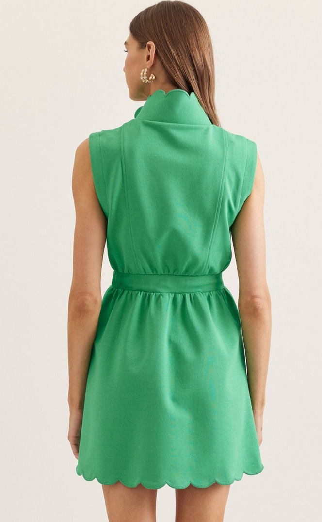 Mattie Dress in Kelly Green