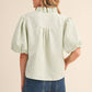 Hadley Ruffle Top in Seafoam