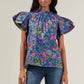 Karol Floral Ruffle Top