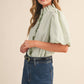 Hadley Ruffle Top in Seafoam