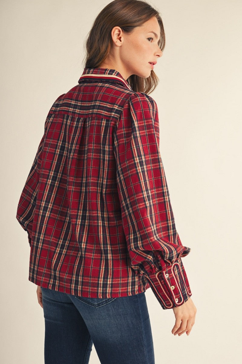 Plaid & Proper Top