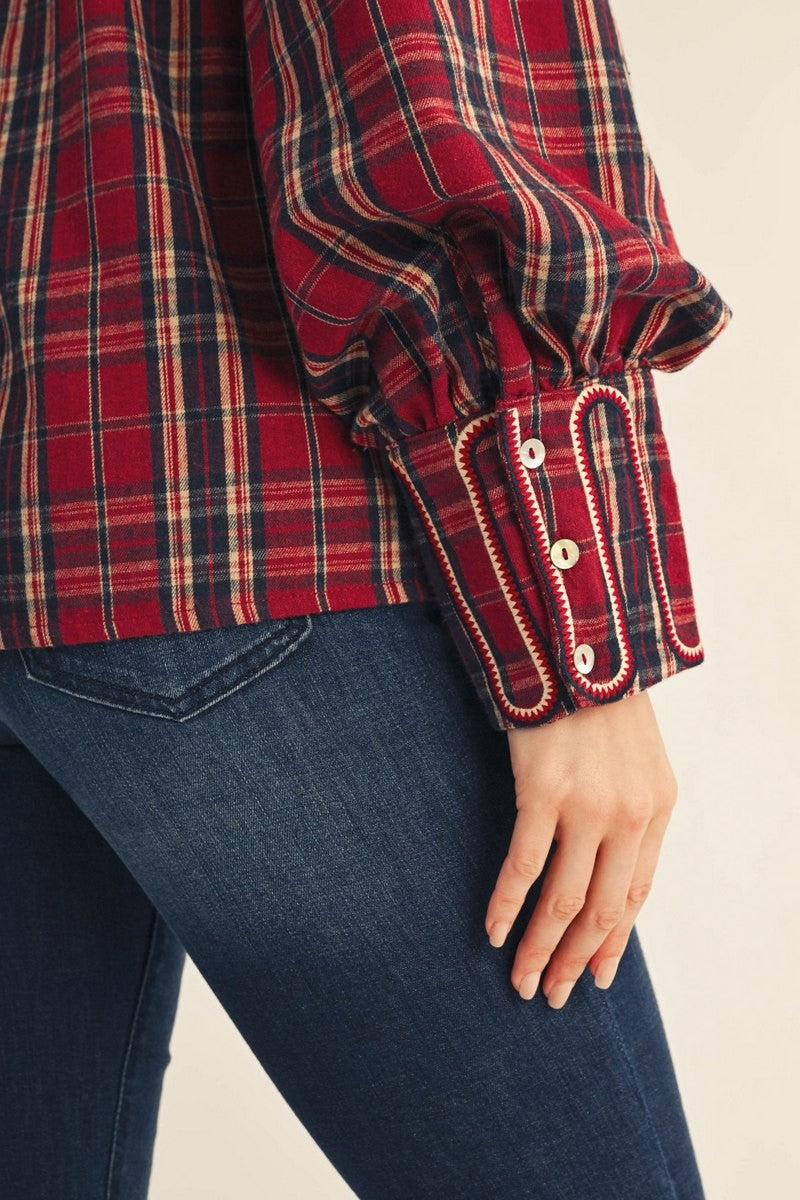 Plaid & Proper Top
