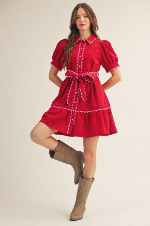 Red Scallop Dress