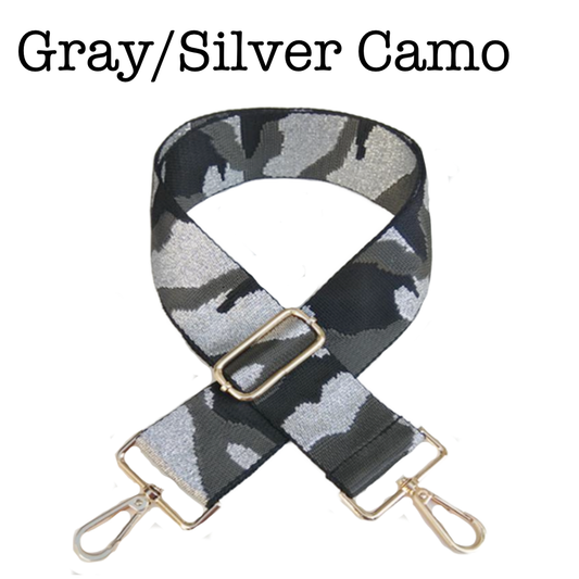 Gray/Silver Camo Bag Strap